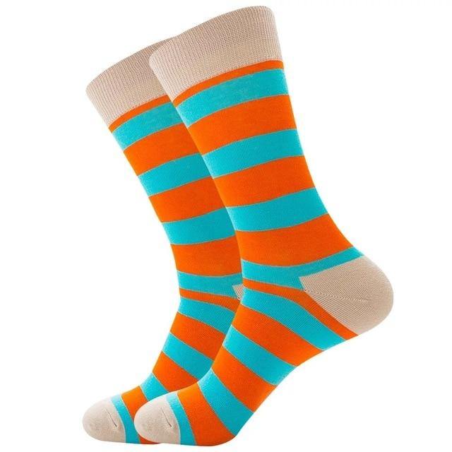 Blue and Orange Crazy Socks - Crazy Sock Thursdays
