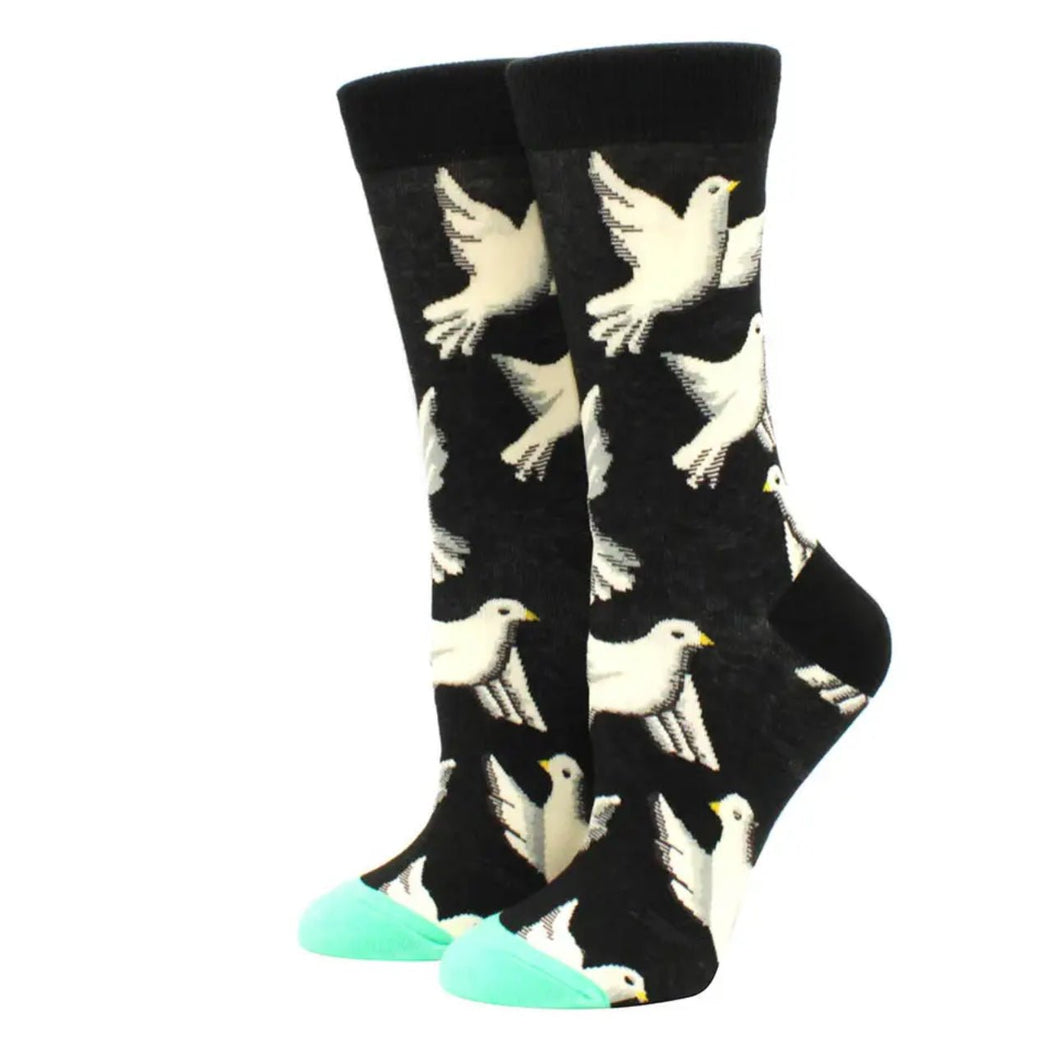 Cute Dove Crazy Socks - Crazy Sock Thursdays