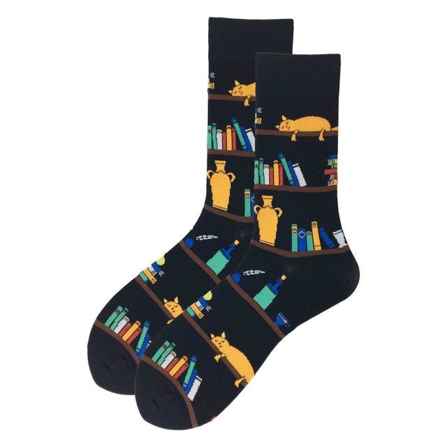 Home-y Book Shelf Crazy Socks - Crazy Sock Thursdays